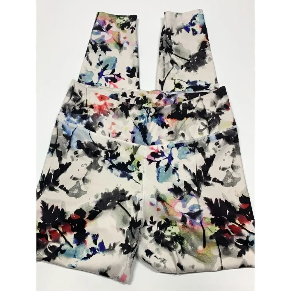 Nike dry fit floral legging size large